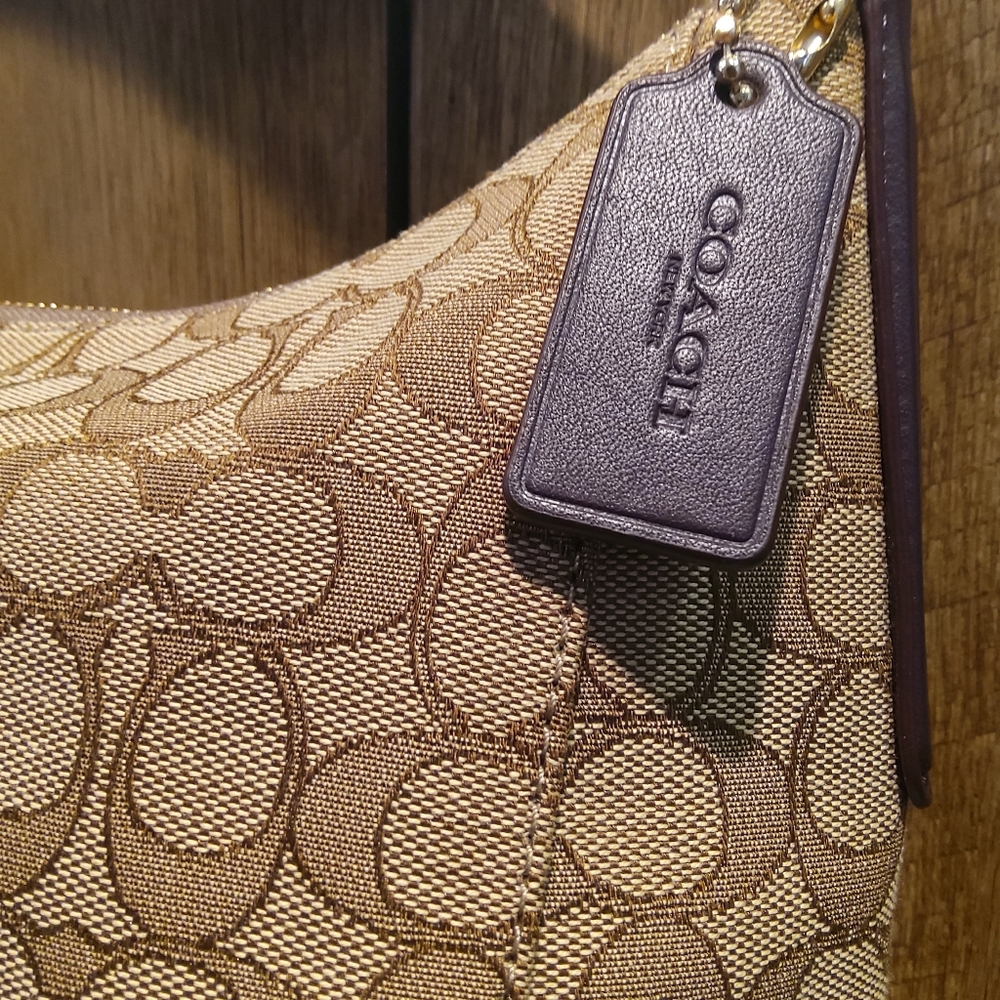 COACH Outline Signature East/West Celeste Hobo Bag - Picture 10 of 16